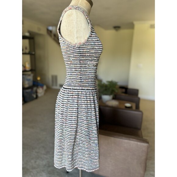 CHANEL Multicolor Striped Sleeveless Knit Dress, Size 34 Italy - Picture 6 of 15